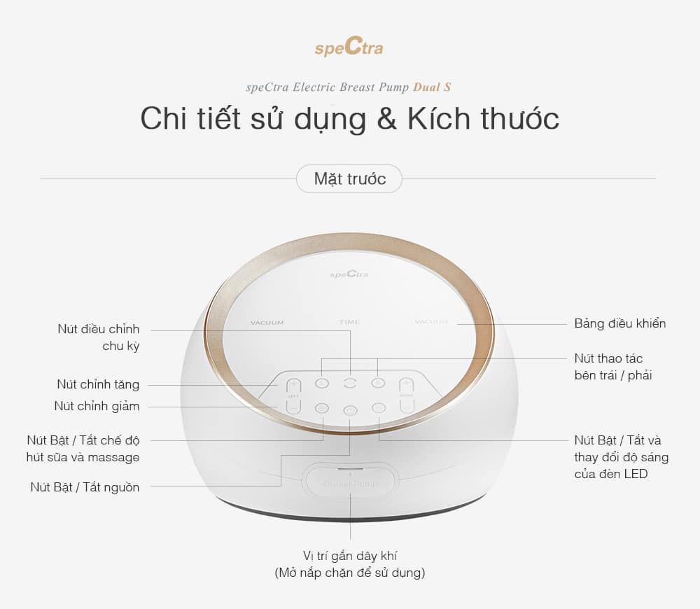  MÁY HÚT SỮA ĐIỆN ĐÔI KÉP SPECTRA DUAL S 