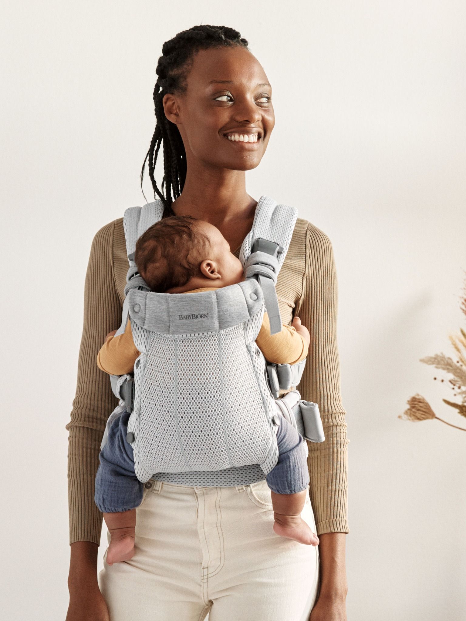  Địu Trẻ Em Baby Bjorn Baby Carrier Harmony - Màu Xám 