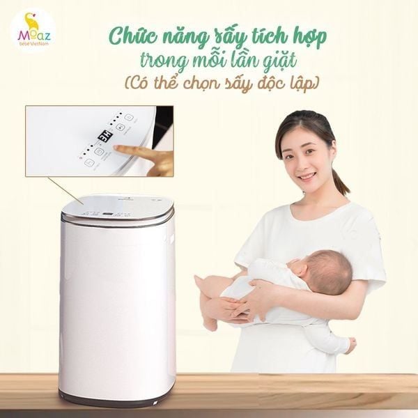  Máy giặt quần áo kèm sấy khô cho bé Moaz BéBé MB-068 