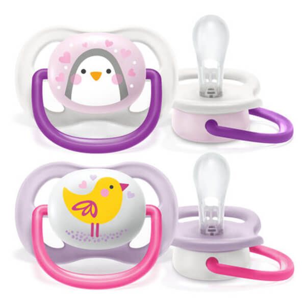  Set 2 Ti Giả Philips Avent Thông Khí Ultra Air Animal 0-6 Tháng 