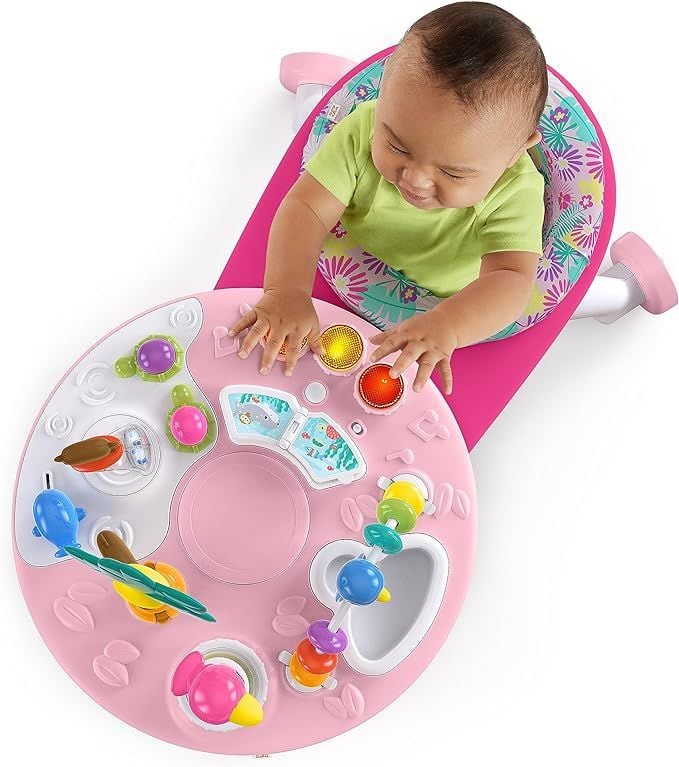  Xe tập đi Bright Starts Around We Go 2-in-1 Walk-Around Activity Center & Table, Tropic Coral 