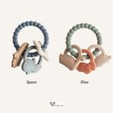  Bộ Vòng Đồ Chơi Gặm Nướu Mushie Teething Ring Cho Bé Từ 3M+ 