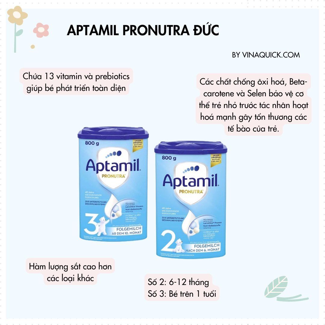  Sữa Aptamil Pronutra Đức Số 3 Cho Bé Từ 12 Tháng (800g) 