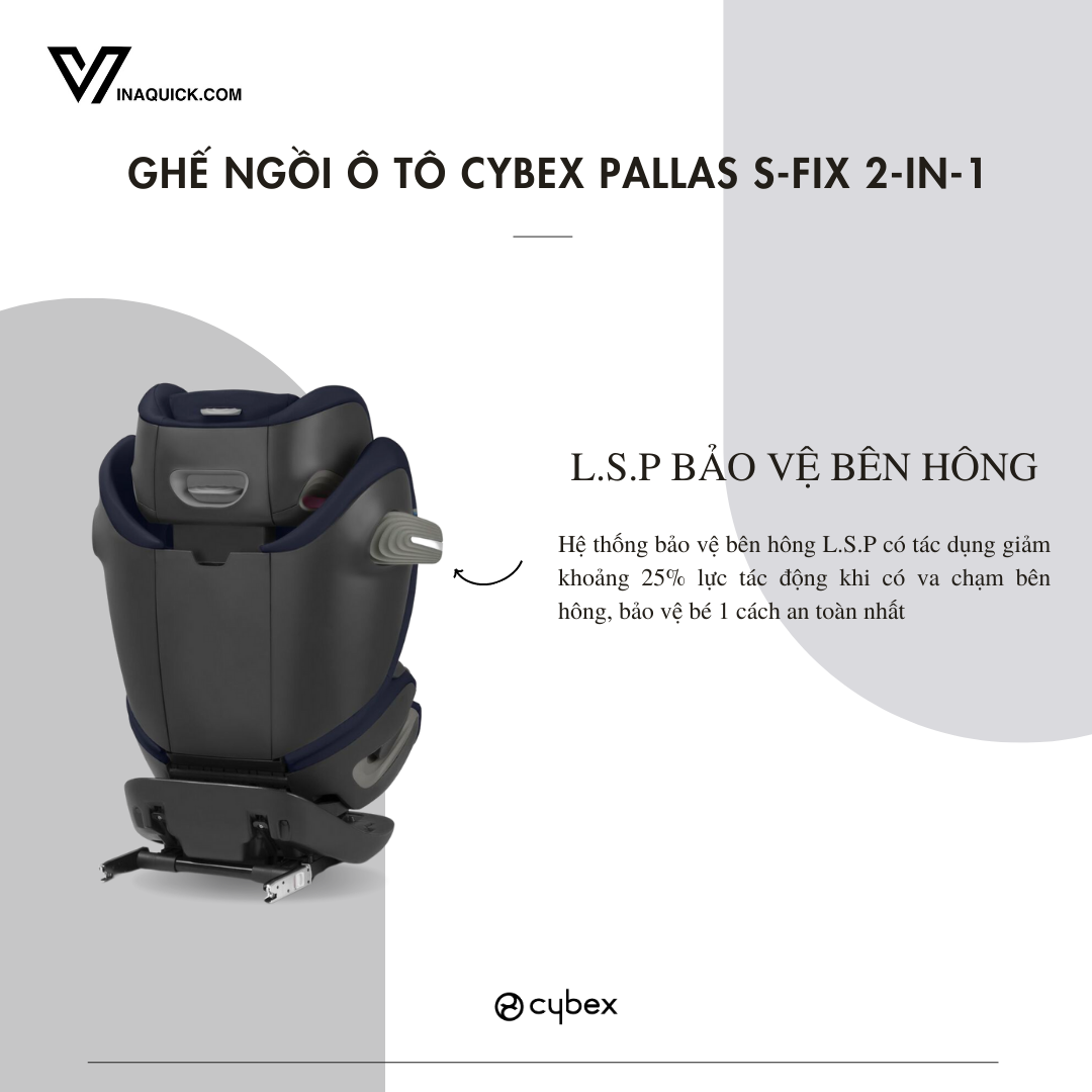  Ghế ngồi ô tô Cybex Pallas S 2-in-1 - Màu Navy Blue 