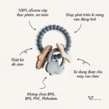  Bộ Vòng Đồ Chơi Gặm Nướu Mushie Teething Ring Cho Bé Từ 3M+ 
