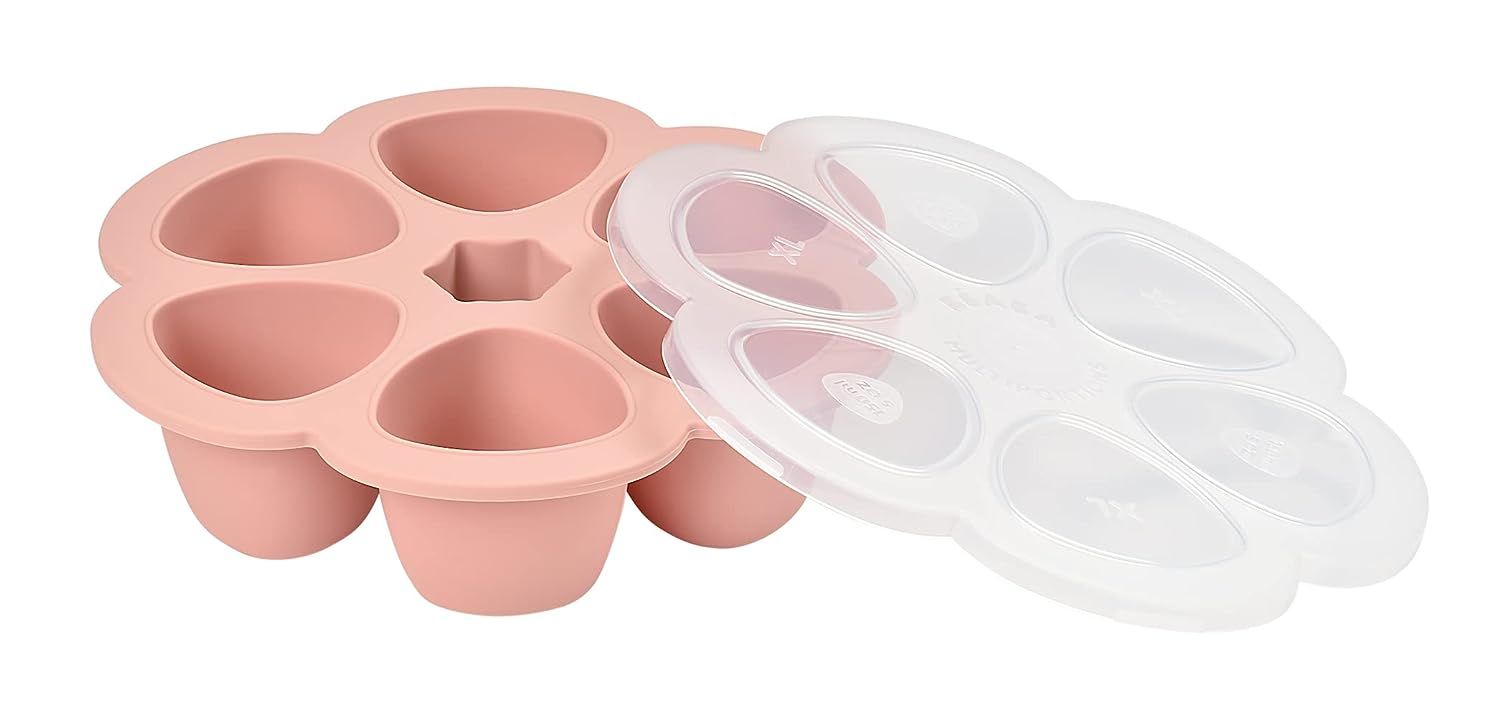  Khay dự trữ đồ ăn dặm bằng  silicone Beaba - Màu hồng 