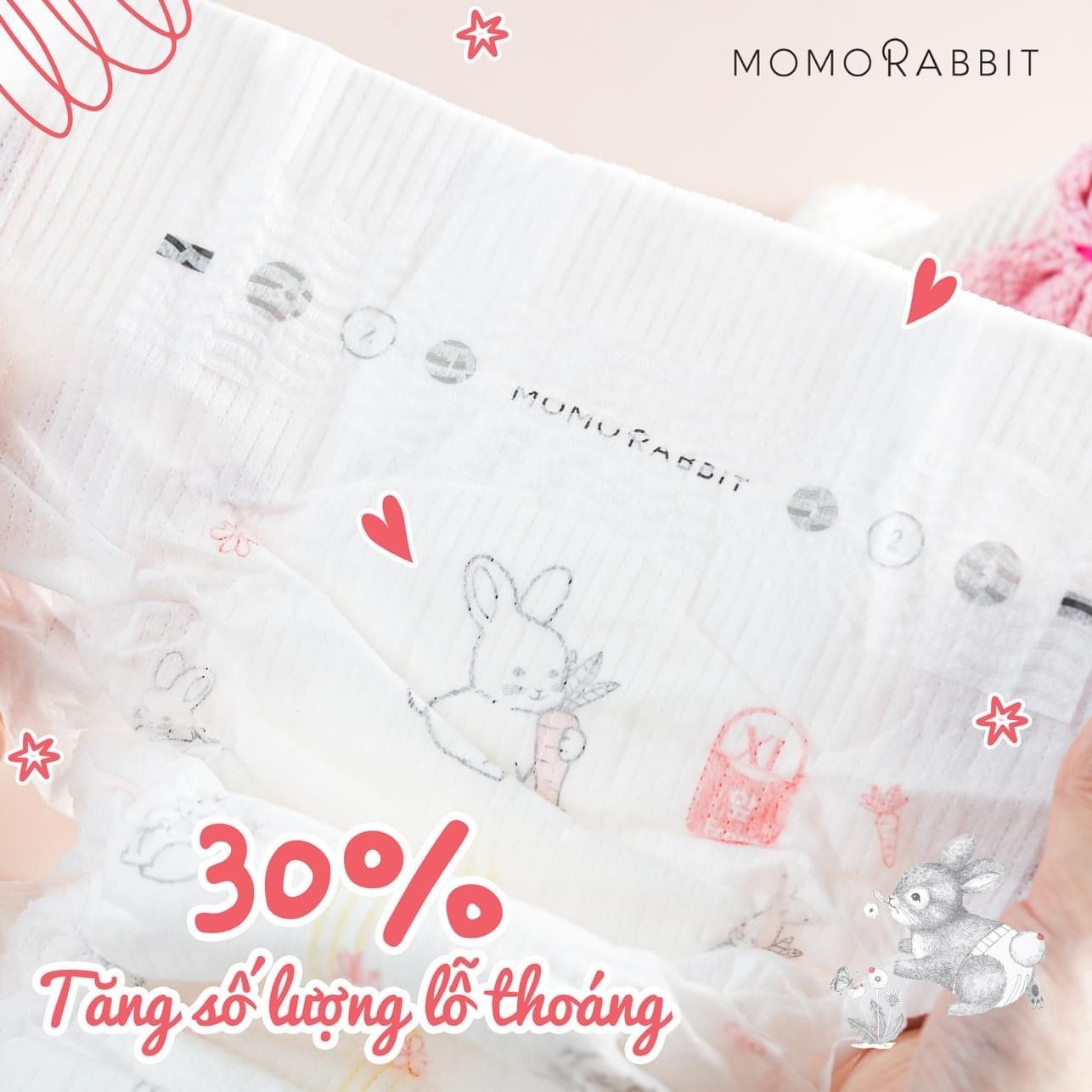  Tã/Bỉm Dán MoMo Rabbit Eco Singsing 