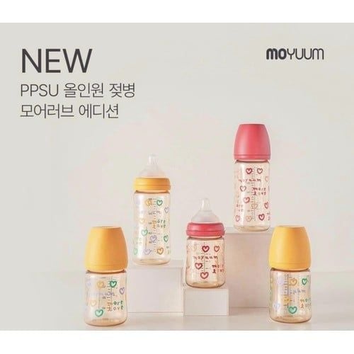  Bình Sữa PPSU Cổ Rộng Moyuum More Love Edition 170ml 