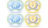  Set 2 Ti giả Philips Avent Ultra Air Pacifier 0-6 tháng (Elephant/Tiger) 