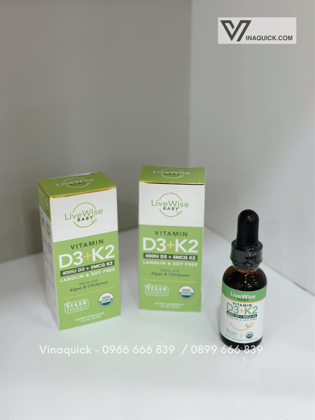 What are the benefits of Vitamin D3 K2 LiveWise and how is it suitable for infants?