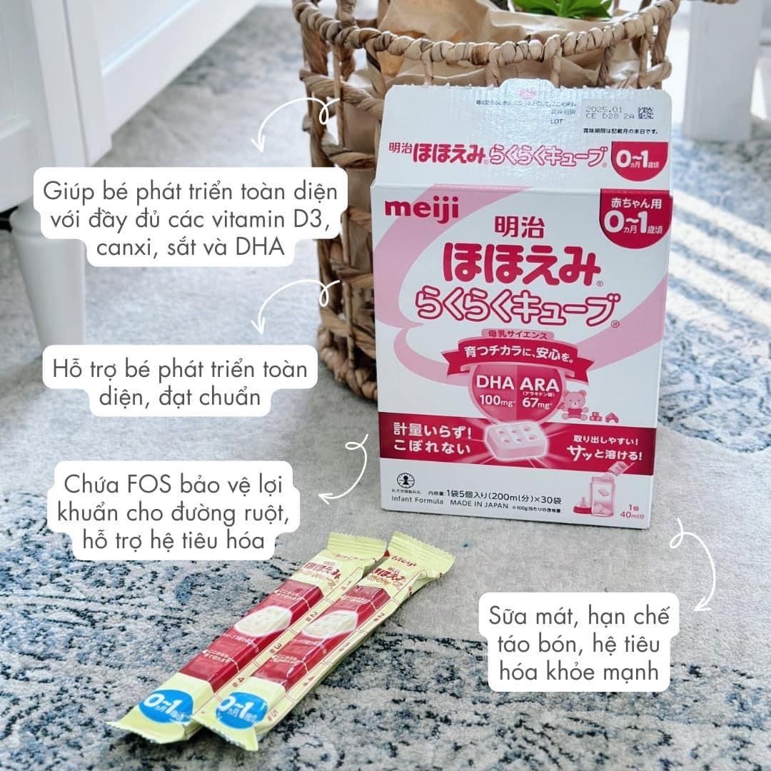  Sữa Meiji Nhật Dạng Thanh Số 0 cho bé từ 0-1 tuổi 