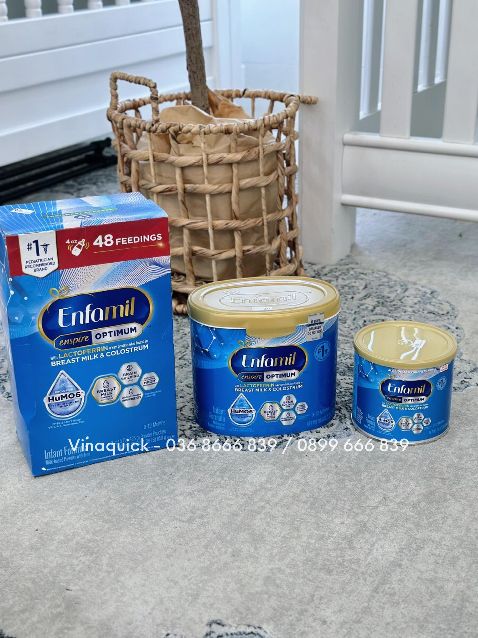  Sữa Enfamil Enspire Optimum Infant Formula Cho Bé 0 - 12 Tháng (204g) 