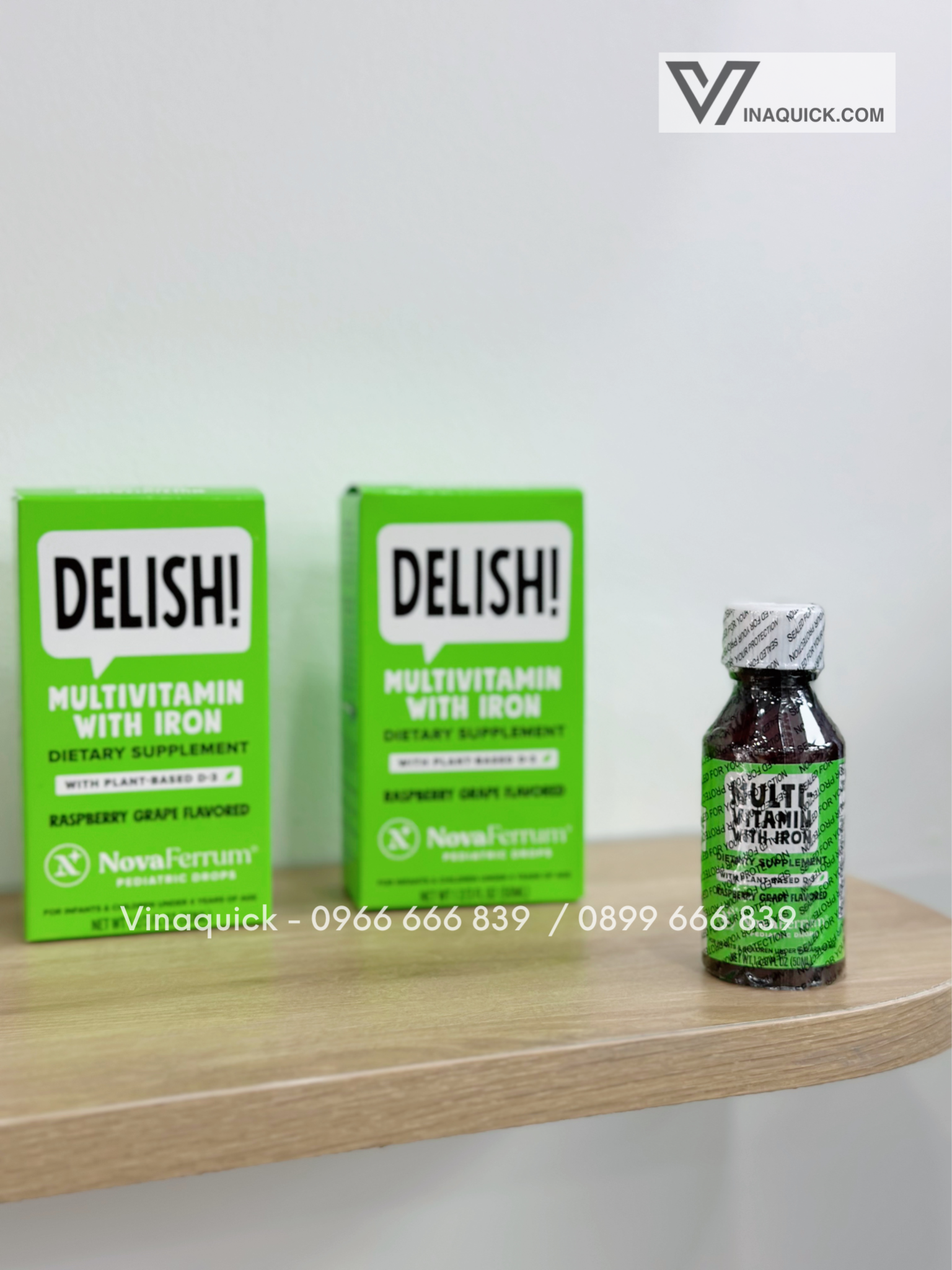  VITAMIN TỔNG HỢP, SẮT VÀ D3 HỮU CƠ DELISH NOVAFERRUM MULTIVITAMIN WITH IRON CHO TRẺ TỪ SƠ SINH TỚI 4 TUỔI, 50ML 