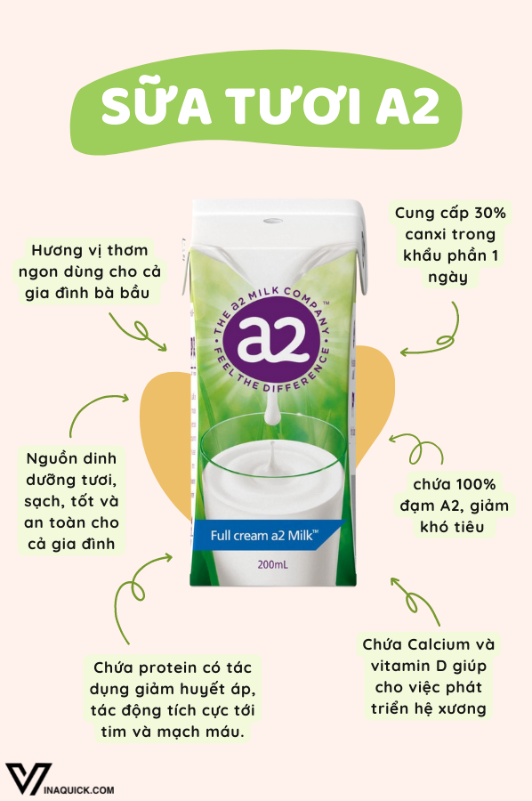  Sữa tươi A2 Nguyên Kem của Úc 200ML 