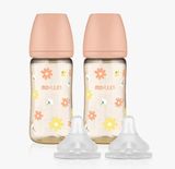  Bình Sữa PPSU Cổ Rộng Moyuum Daisy Edition - Hoa Cúc Hồng 