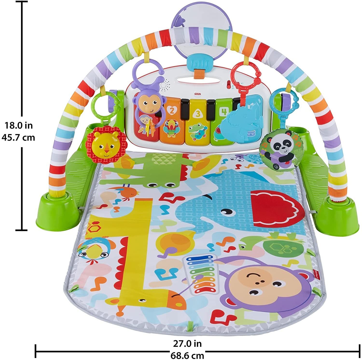  Thảm chơi Fisher-Price Deluxe Kick & Play Piano Gym & Maracas 