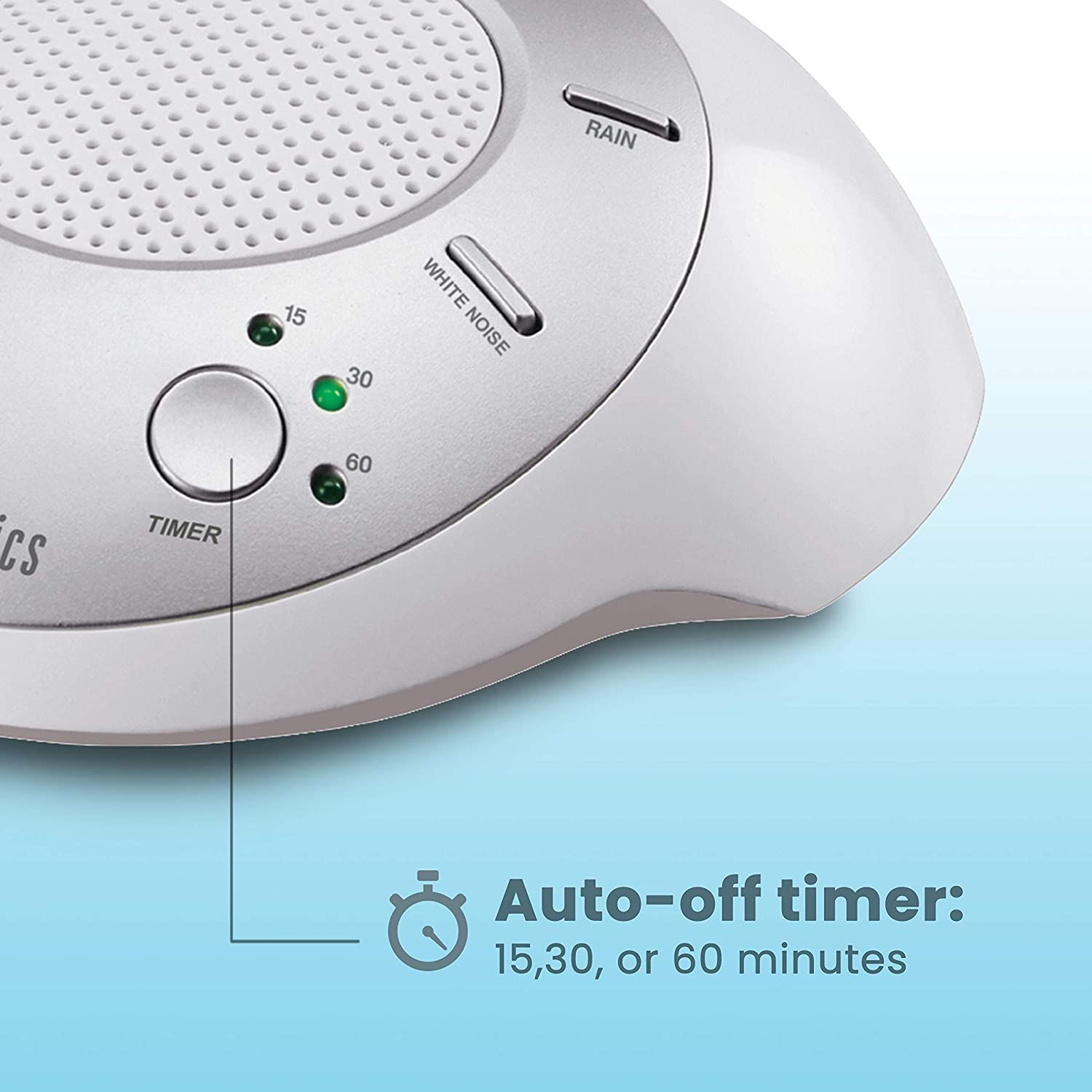  Máy tạo âm thanh trắng HOMEDICS giúp bé ngủ ngon White Noise Sound Machine 