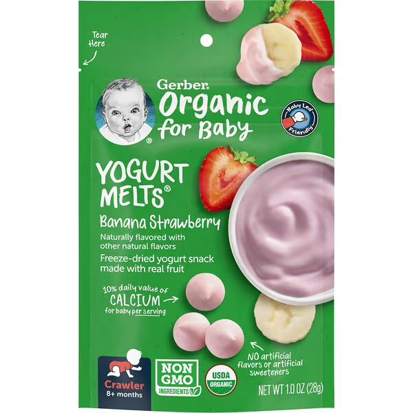  SỮA CHUA KHÔ GERBER ORGANIC CHO BÉ TỪ 8M+ (28G) 