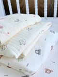  Drap Nệm Cũi Vải Xô Trần Có Lót Chống Thấm HV Bedding (70x130 cm) 