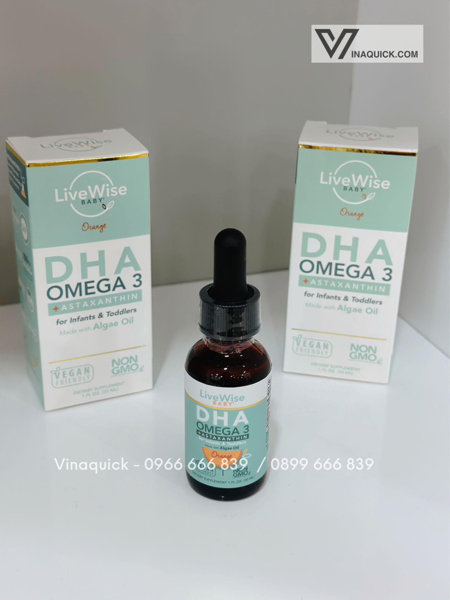  DHA Omega-3 dạng giọt LiveWise Baby vị cam 30ml (0-2y) 