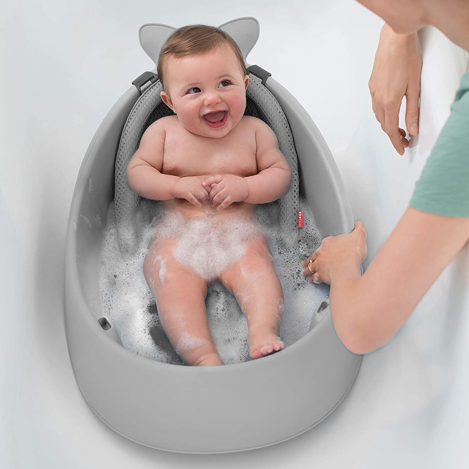  Chậu tắm bé Skip Hop Baby Bath Tub 3 in 1, Moby, Grey 