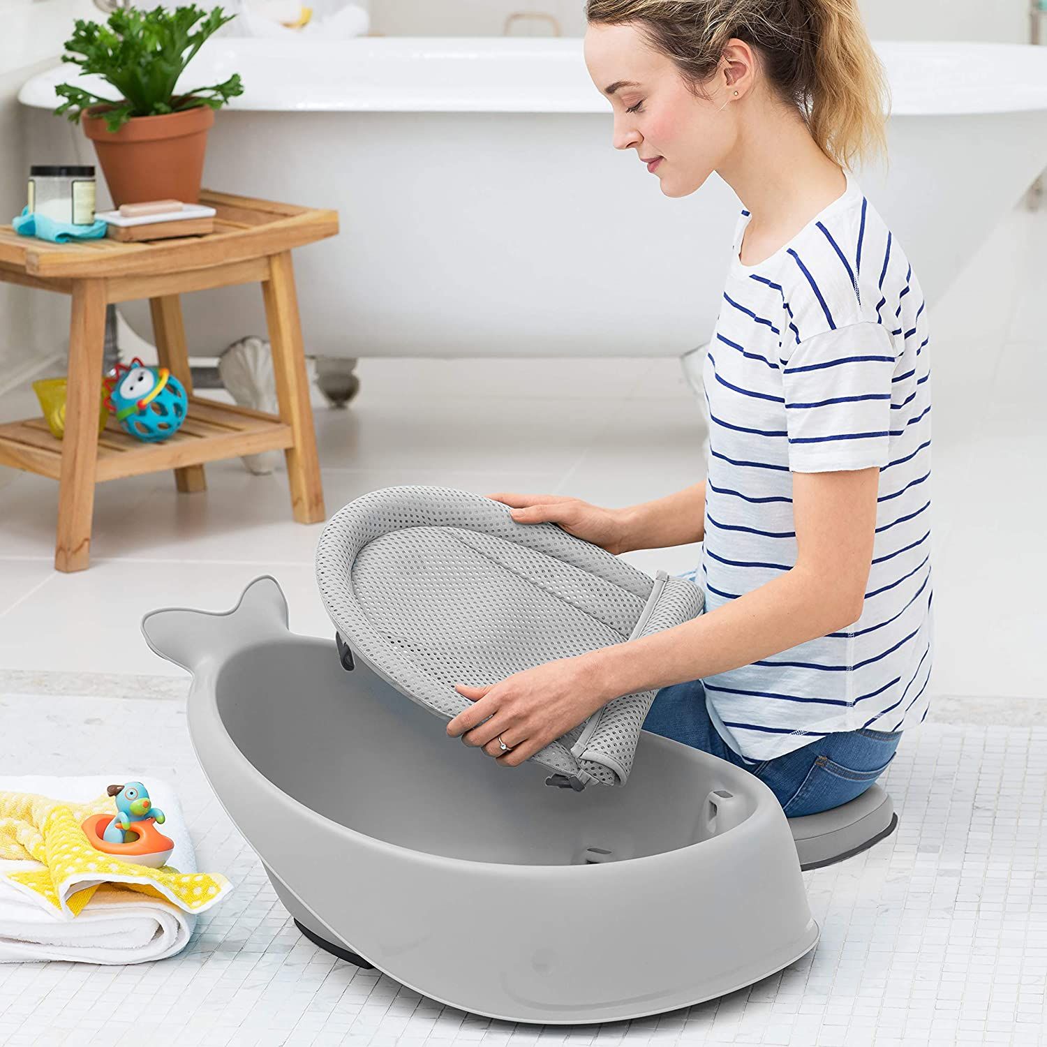  Chậu tắm bé Skip Hop Baby Bath Tub 3 in 1, Moby, Grey 