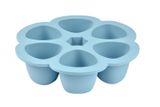  Khay dự trữ đồ ăn dặm bằng silicone Beaba (6x90ml) - Màu Windy Blue 