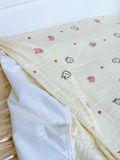  Drap Nệm Cũi Vải Xô Trần Có Lót Chống Thấm HV Bedding (70x130 cm) 