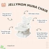  GHẾ ĂN DẶM MUNA JELLYMOM -  HỌA TIẾT THỎ 