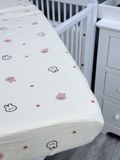  Drap Nệm Cũi Vải Xô Trần Có Lót Chống Thấm HV Bedding (70x130 cm) 