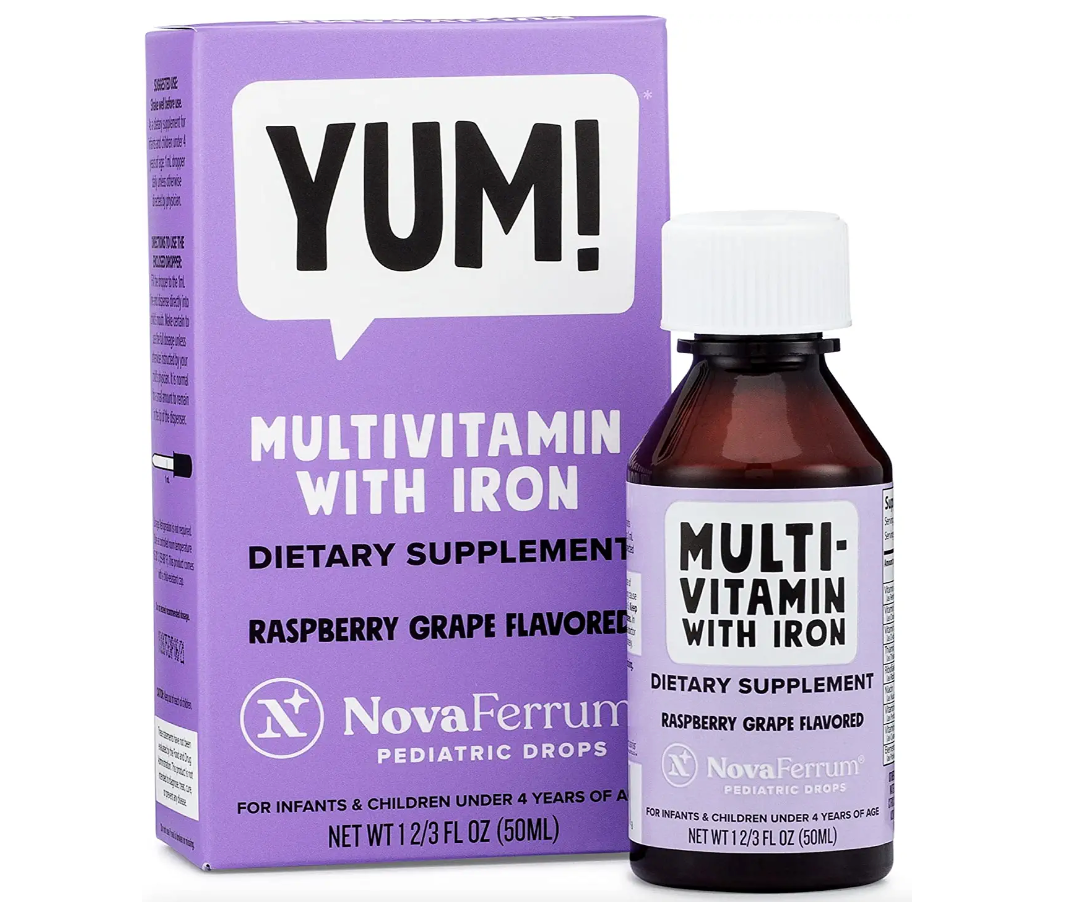  VITAMIN TỔNG HỢP KÈM SẮT YUM NOVAFERRUM MULTIVITAMIN WITH IRON CHO TRẺ TỪ SƠ SINH TỚI 4 TUỔI, 50ML 