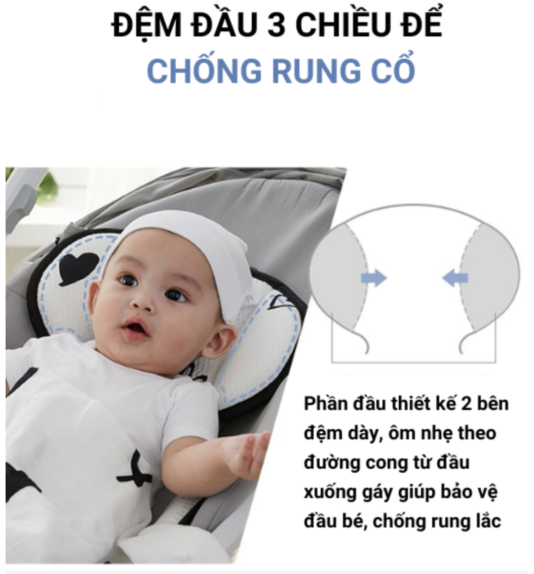  Thảm Lót Xe Đẩy 3D Airmesh Dono&Dono - Họa Tiết Big Bear 