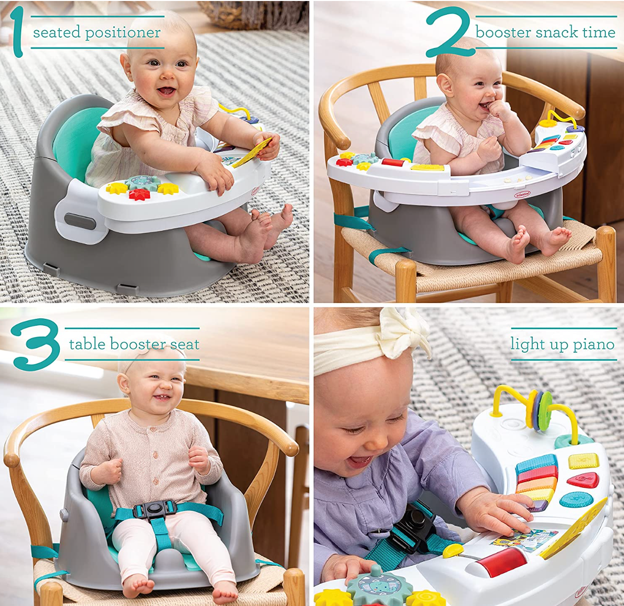  GHẾ ĂN DẶM INFANTINO MUSIC & LIGHTS 3IN1 DISCIVERY SEAT ANĐ BOOSTER 