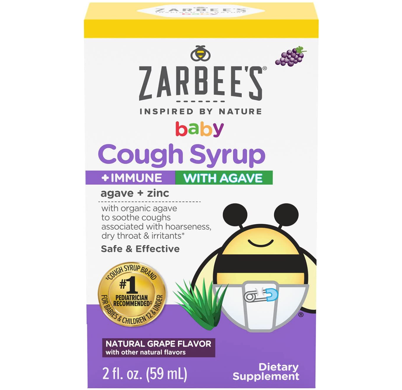  SIRO TRỊ HO ZARBEE'S HỖ TRỢ MIỄN DỊCH VỚI CÂY THÙA HỮU CƠ VÀ KẼM CHO BÉ TỪ 12-24 THÁNG 59ML - VỊ NHO 