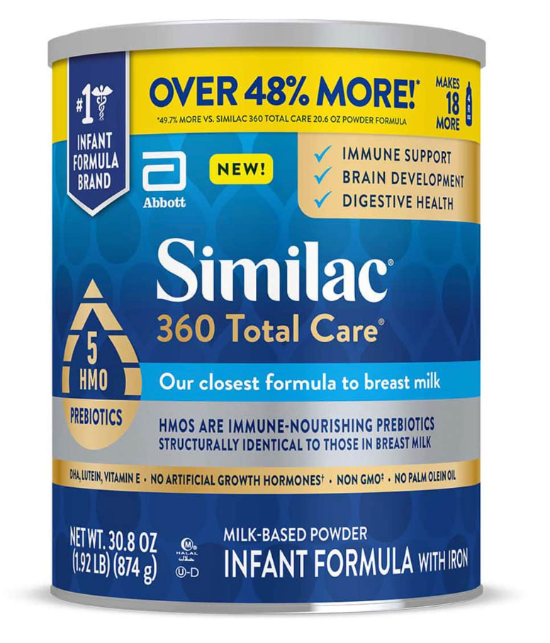  SỮA SIMILAC 360 TOTAL CARE 5 HMO PREBIOTICS CHO BÉ TỪ 0 ĐẾN 12 THÁNG, 874G 