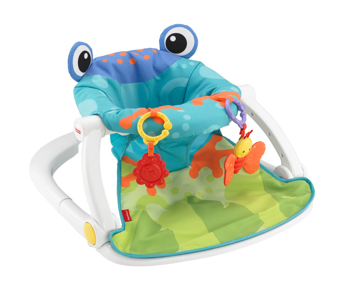  Ghế Tập Ngồi Fisher-Price Di Động Kèm Đồ Chơi Cho Bé Từ 4M+, Frog 