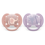  Set 2 Ti Giả Philips Avent Thông Khí Ultra Soft (0-6M) 