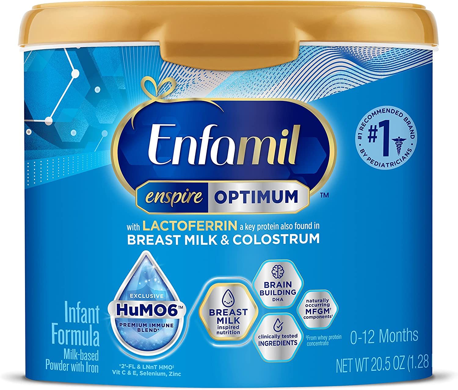  Sữa Enfamil Enspire Optimum Infant Formula Cho Bé 0 - 12 Tháng (581g) 