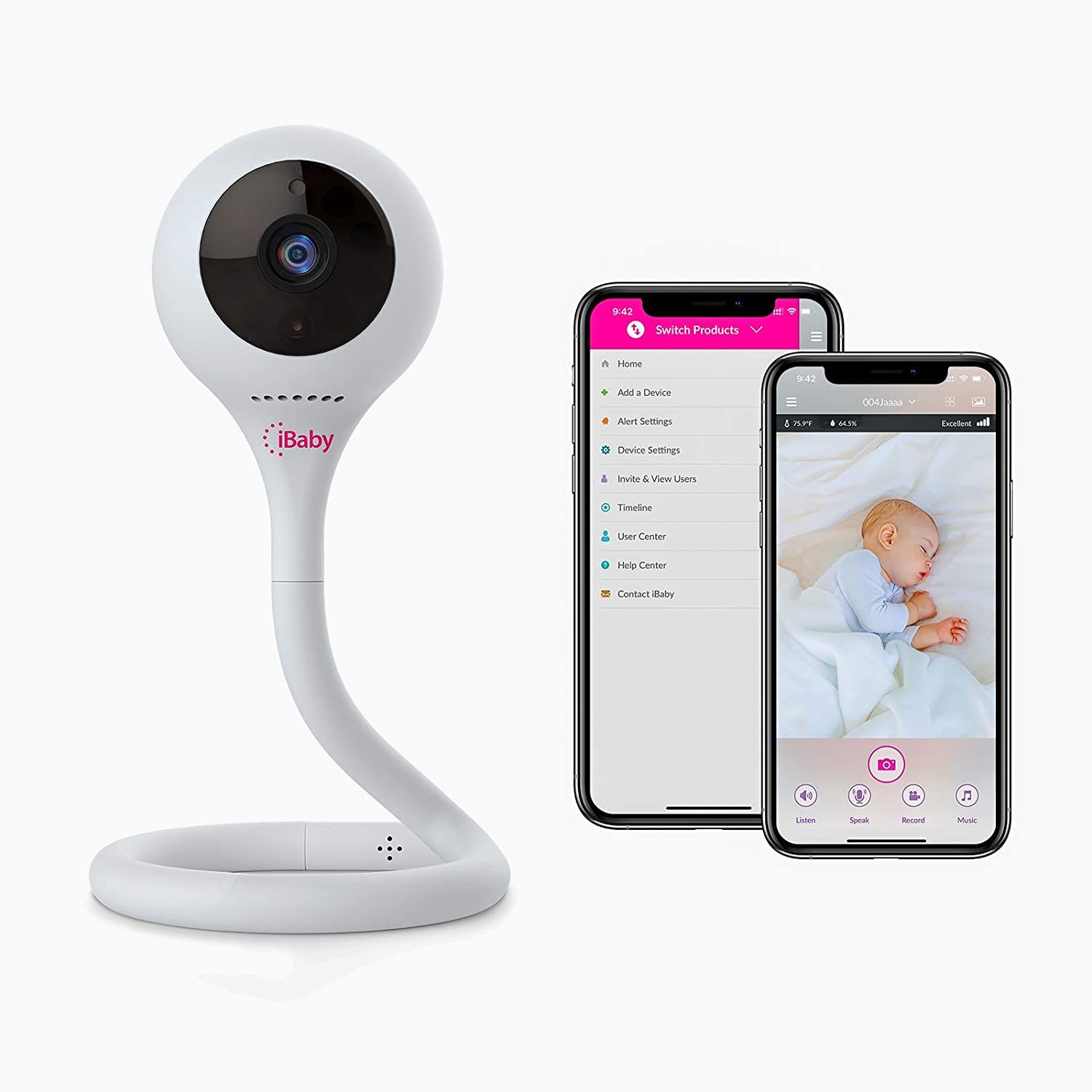  Camera theo dõi - báo khóc iBaby Smart WiFi Baby Monitor M2C có thể treo tường/ gắn nôi/ để bàn 
