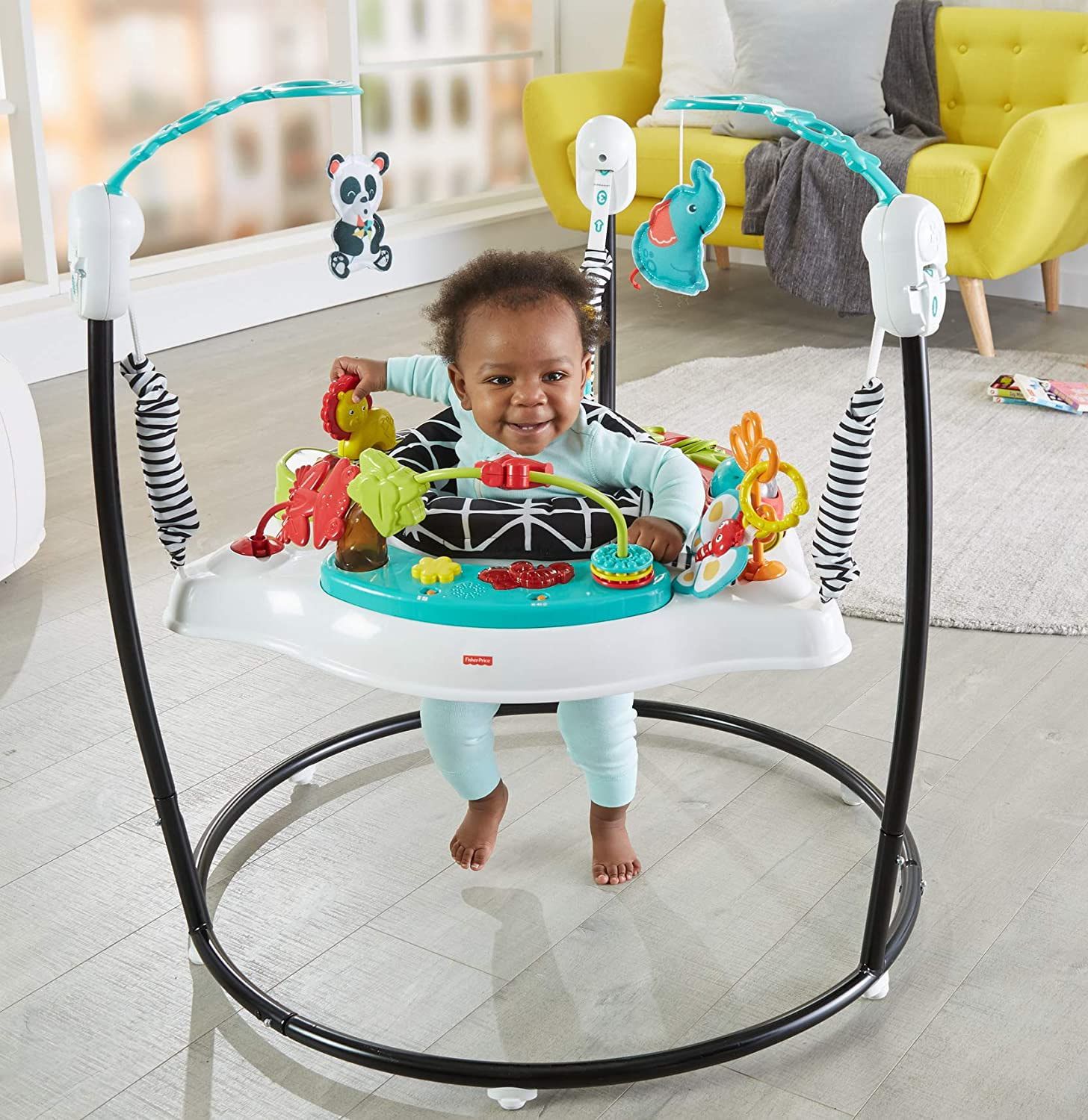  Ghế nhún Fisher-Price Animal Wonders Jumperoo, White 