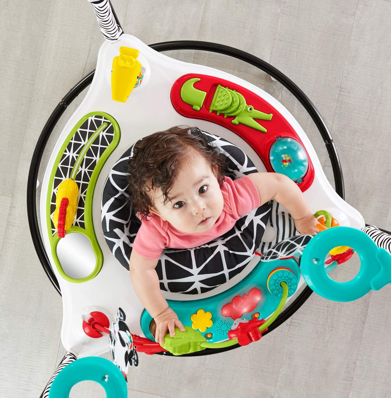  Ghế nhún Fisher-Price Animal Wonders Jumperoo, White 