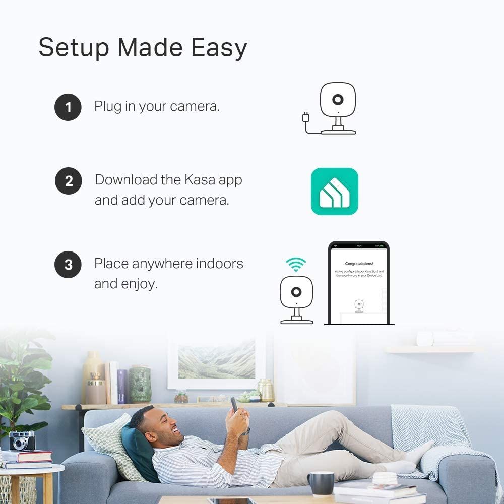  Camera theo dõi bé Kasa Smart 2K QHD , 2 Chiều, Kết Nối Được Alexa & Google Home (KC400) 