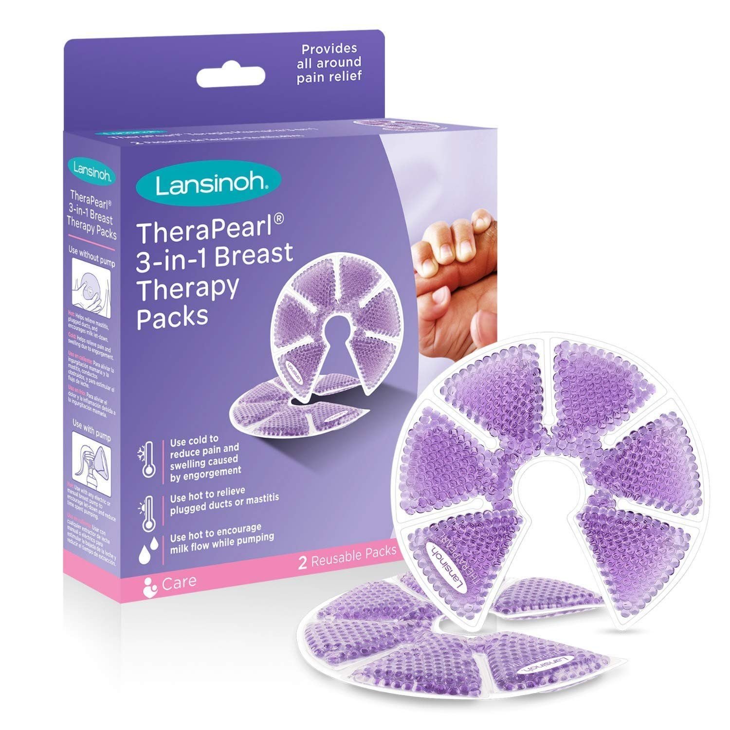  Túi chườm thông tia sữa Lansinoh TheraPearl Breast Therapy Pack 