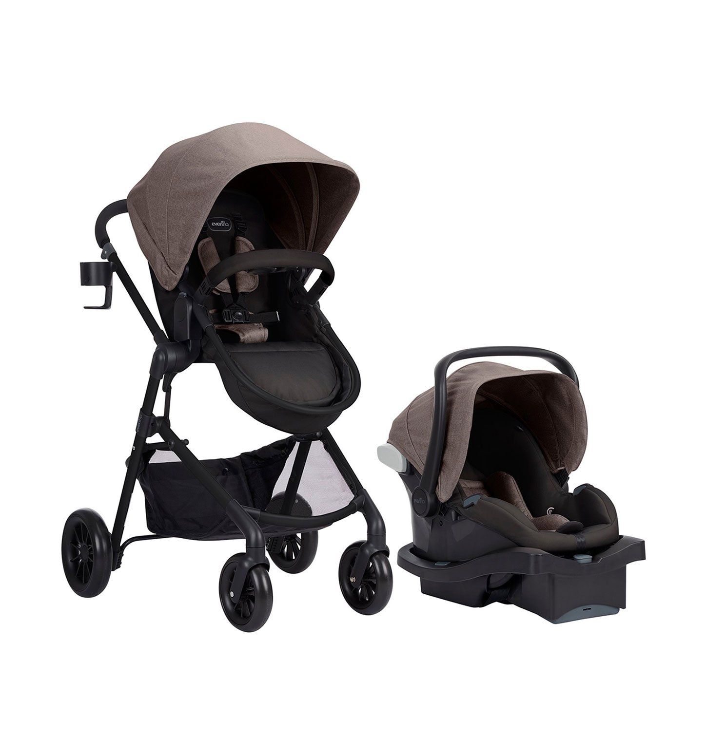  Xe đẩy-carseat Evenflo Pivot Modular Manchester Tan 