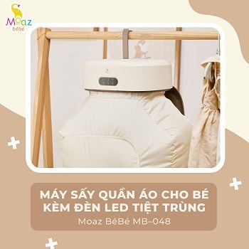  Máy sấy quần áo cho bé gắn đèn Led tiệt trùng Moaz Bébé MB-048 