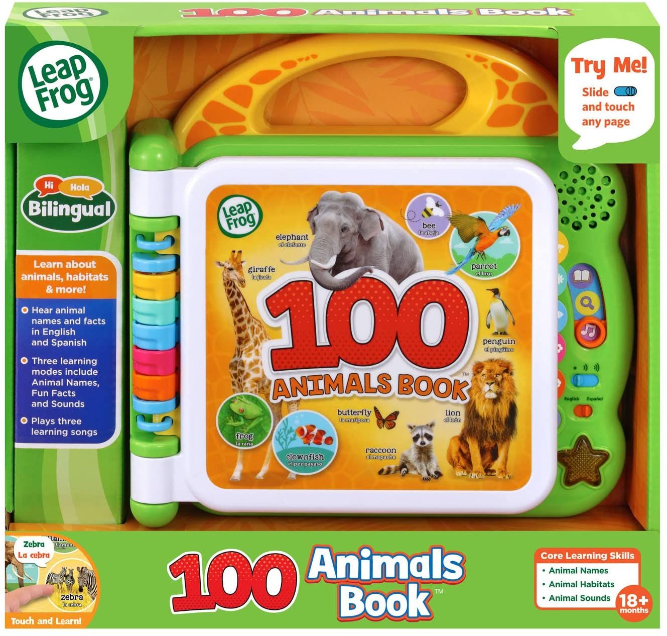  Sách điện tử LeapFrog 100 Animals Book, Green 