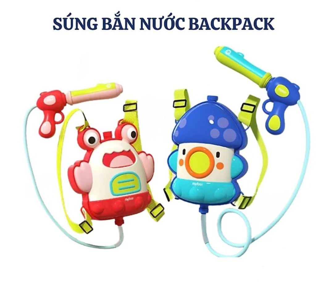  Đồ Chơi Súng Phun Nước Mideer Backpack Water Gun: Crab 