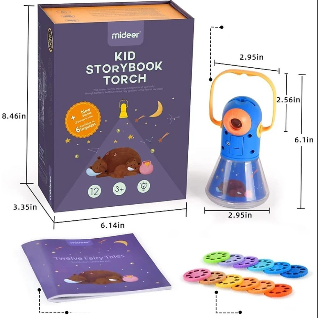  Đèn Pin Chiếu Hình Kể Chuyện Cổ Tích Mideer Storybook Projector 