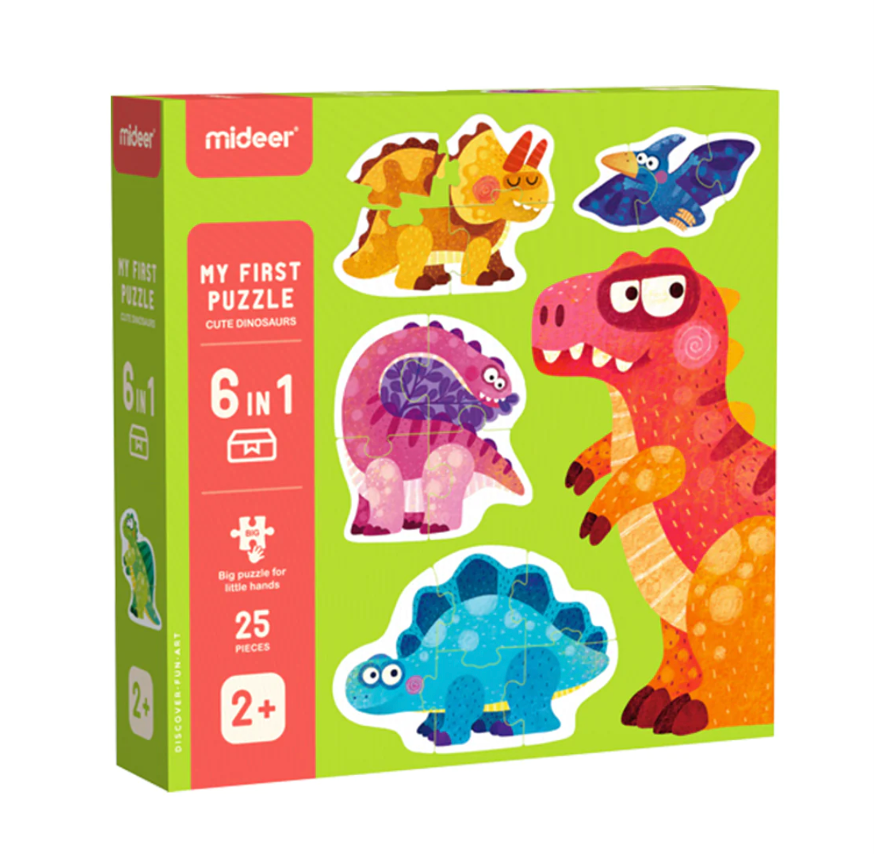  Đồ Chơi Xếp Hình Mideer My First Puzzle: Cute Dinosaurs 3P-6P 