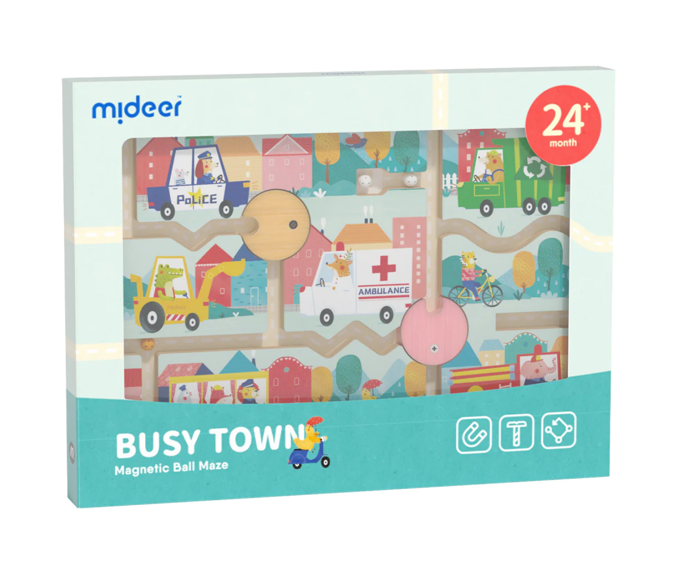  Đồ Chơi Mê Cung Bóng Nam Châm Mideer Magnetic Ball Maze: Busy Town 